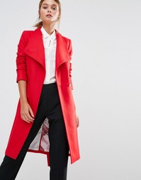Удлиненное пальто с запахом Ted Baker Aurore - Красный