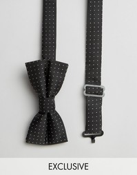 Черный галстук-бабочка в горошек Reclaimed Vintage - Черный