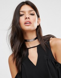 Короткое металлическое ожерелье Missguided - Pewter