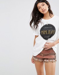 Футболка с логотипом Pepe Jeans Neg - 808mousse