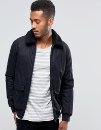 Куртка-пилот с меховым воротником Brave Soul - Темно-синий