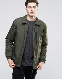 Нейлоновая куртка на пуговицах Brave Soul - Зеленый