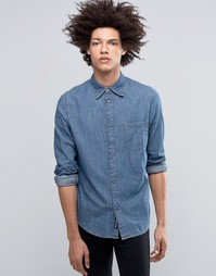 Синяя джинсовая рубашка Cheap Monday Rude - Offset blue