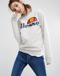 Свободный свитшот с логотипом Ellesse - Серо-желтый меланж