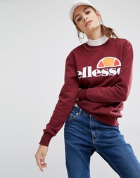 Свободный свитшот с логотипом Ellesse - Burgandy