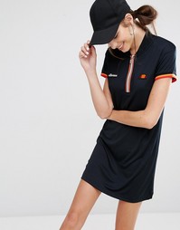 Платье с молнией и ткаными нашивками Ellesse - Черный