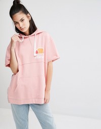 Худи с короткими рукавами и винтажным логотипом на груди Ellesse