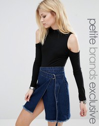 Боди с длинными рукавами и вырезами на плечах Glamorous Petite