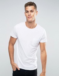 Футболка с круглым вырезом и карманом Jack and Jones - Белый
