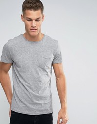 Футболка с круглым вырезом и карманом Jack and Jones - Серый