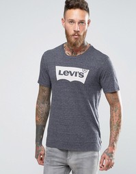 Темно-серая меланжевая футболка с логотипом Levis - Фиолетово-серый Levis®