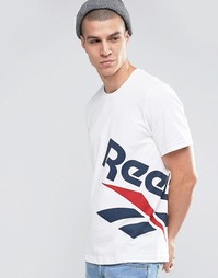 Футболка с логотипом Reebok Vector AZ9538 - Белый