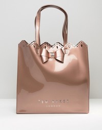 Большая сумка с вырезами Ted Baker - Розовое золото