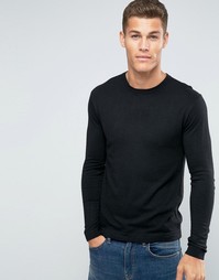 Джемпер с круглым вырезом United Colors of Benetton - Черный 100