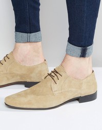 Замшевые дерби песочного цвета ASOS - Stone