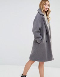 Oversize пальто-кокон Glamorous - Серый