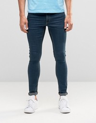 Темно-синие супероблегающие джинсы ASOS - Темный синий