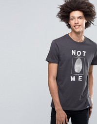 Футболка с принтом Not Me и отпечатком пальца Cheap Monday - Черный
