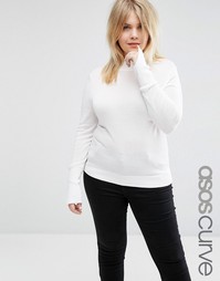 Джемпер с высоким воротом ASOS CURVE - Белый