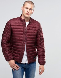 Стеганая бордовая куртка с воротником-трубой ASOS - Burgundy