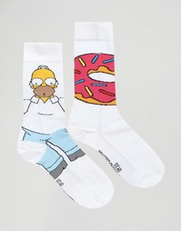 2 пары носков с Симпсонами ASOS - Белый