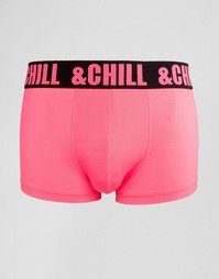 Хипстеры из микрофибры неонового цвета с отделкой на поясе ASOS