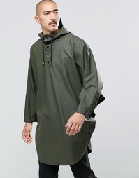 Зеленое водонепроницаемое пончо Rains - Зеленый