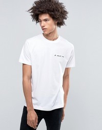 Белая футболка с вышивкой It Wasnt Me Cheap Monday - Белый