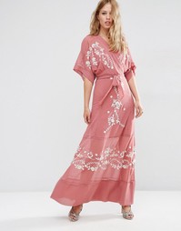 Платье макси с запахом ASOS Premium - Мульти
