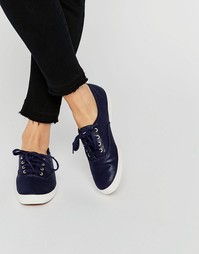 Keds Metallic Canvas Plimsoll Trainers - Темно-синий