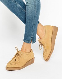 Замшевые туфли на плоской подошве ASOS MERCURY - Песок