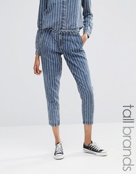 Брюки в тонкую полоску Noisy May Tall Co Ord - Синий