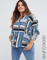 Рубашка в полоску ASOS CURVE - Мульти