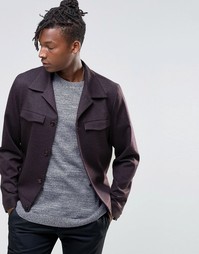 Бордовая куртка строгого кроя на пуговицах ASOS - Burgundy