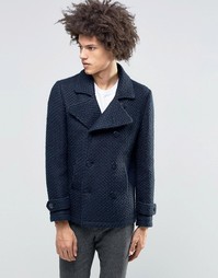 Фактурное вязаное пальто Feraud Premium - Темно-синий