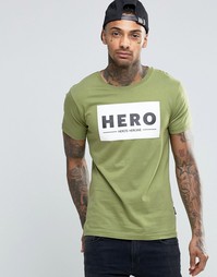 Футболка с большим логотипом Heros Heroine - Хаки