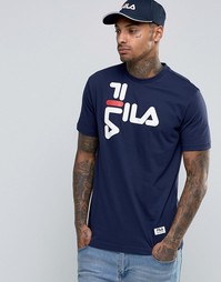 Черная футболка с логотипом Fila - Темно-синий