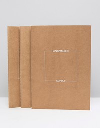 Набор из 3 блокнотов Unrivalled Supply Kraft - Бежевый Gifts