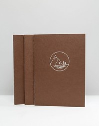 Набор из 3 коричневых блокнотов Unrivalled Supply - Коричневый Gifts