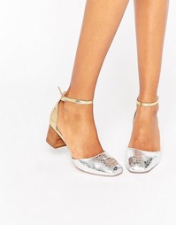 Туфли на каблуке ASOS OUT NOW - Металлик микс