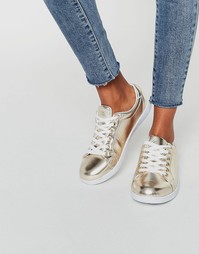 Золотистые кроссовки Missguided - Золотой