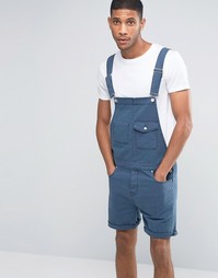Темно-синий джинсовый комбинезон с шортами ASOS - Темный синий