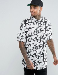 Рубашка в горошек с заниженной линией плеч ASOS Black - Черный