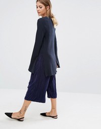 Плиссированная юбка-брюки Fashion Union - Темно-синий
