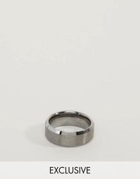 Серебристое полированное кольцо Reclaimed Vintage - Серебряный
