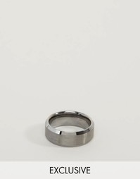 Серебристое полированное кольцо Reclaimed Vintage - Серебряный