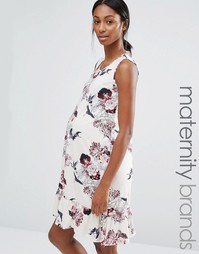 Цельнокройное платье для беременных с принтом Bluebelle Maternity