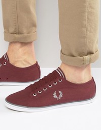 Саржевые кеды Fred Perry Kingston - Красный