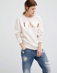 Puma Logo Boyfriend Sweatshirt - Хрустальный серый