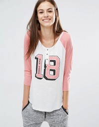 Топ хенли с логотипом и рукавами реглан Abercrombie &amp; Fitch New York